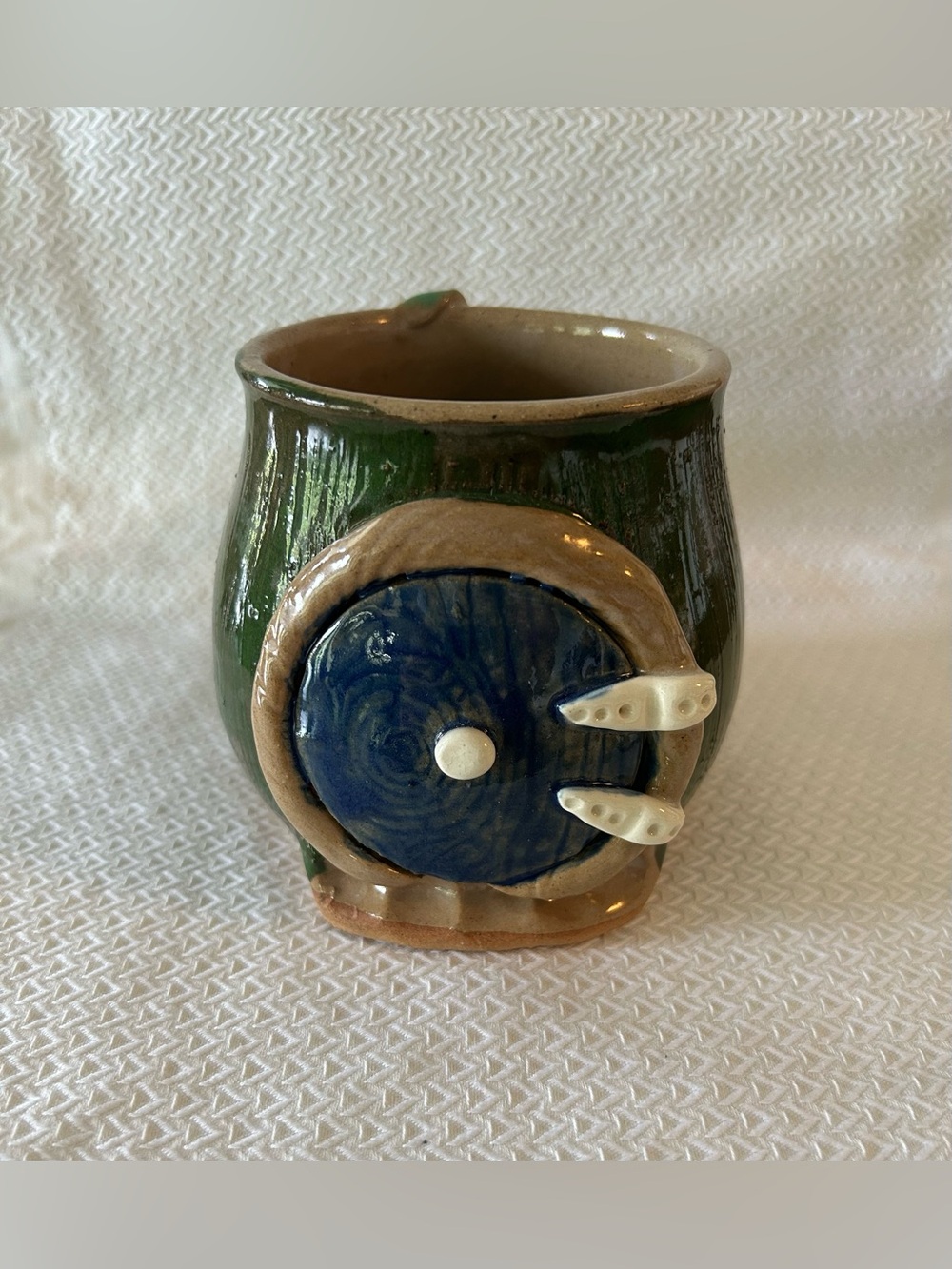 HOGENSON Hobbit Door Fairy Cup Mug Handcrafted Pottery Stoneware LOTR Fantasy
